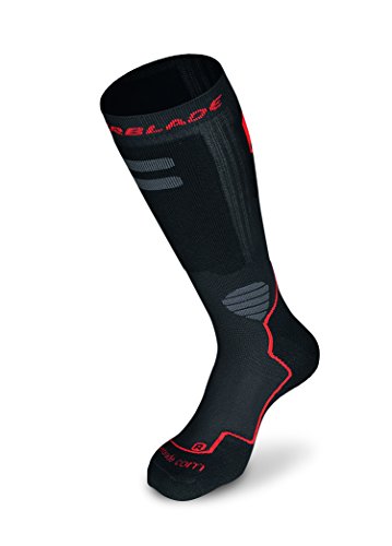 Rollerblade High Performance Men’s Socks, Inline Skating, Multi Sport, Black and Red, Large