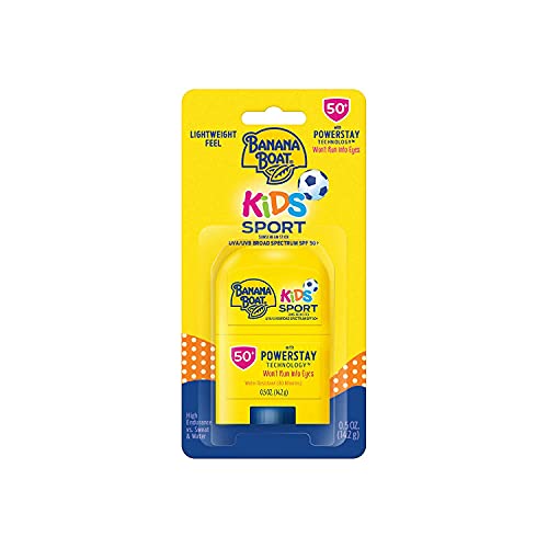 Banana Boat Kids Sport Sunscreen Stick, Sting-Free, Tear-Free, Broad Spectrum, SPF 50, 0.5oz.