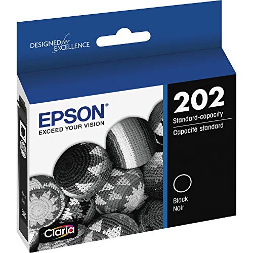 EPSON T202 Claria -Ink Standard Capacity Black -Cartridge (T202120-S) for Select Epson Expression and Workforce Printers