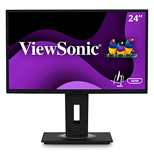 ViewSonic VG2448 24″ 1080p Ergonomic Monitor HDMI, DisplayPort, USB, 40 Degree Tilt (Renewed)