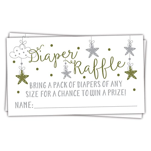 50 Twinkle Twinkle Little Star Diaper Raffle Tickets | Gender Neutral Baby Shower Game | The Storepaperoomates Retail Market - Fast Affordable Shopping
