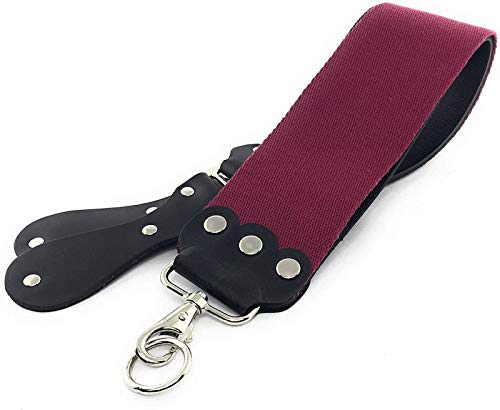 G.B.S Ultra Wide Straight Razor Strop Handmade Barber Leather Razor Strop for Sharpening Razor, Knives Dual Sharpening Strap Black and Maroon with Fine Edges blades 3″ x 26″ for Men