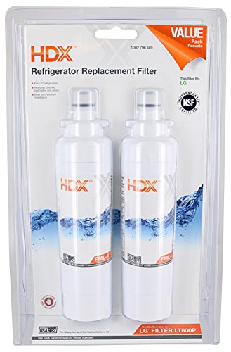 HDX FML-4 Replacement Water Filter / Purifier for LG Refrigerators (2 Pack)