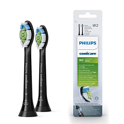 Philips Sonicare Optimal Whitening BrushSync Heads, Black, Pack of 2 (Compatible with All Philips Sonicare Handles)