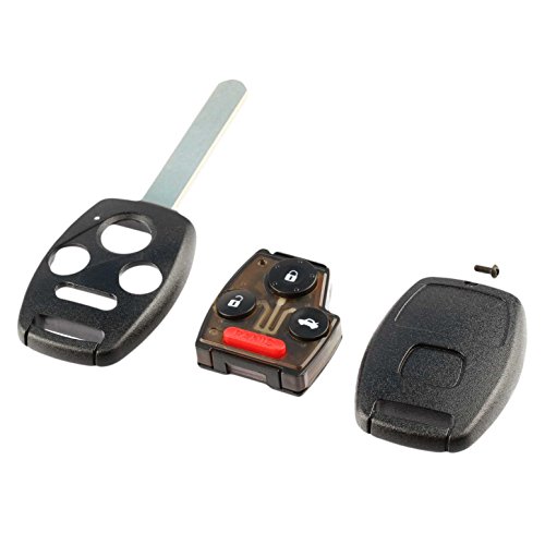Key Fob Keyless Entry Remote Shell Case & Pad fits Honda Accord & CR-V 2003 2004 2005 2006 2007 (OUCG8D-380H-A)