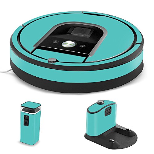 MightySkins Skin Compatible with iRobot Roomba 960 Robot Vacuum – Solid Turquoise | Protective, Durable, and Unique Vinyl Decal wrap Cover | Easy to Apply, Remove, and Change Styles | Made in The USA