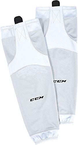CCM SX6000 Performance Mesh Hockey Socks, White (Senior 30″)
