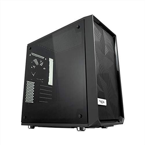 Fractal Design Meshify C Mini -Compact Mini Tower Computer Case -mATX Layout -Airflow/Cooling -2X Fans Included -PSU Shroud -Modular Interior -Water-Cooling Ready -USB3.0 -Tempered Glass -Blackout
