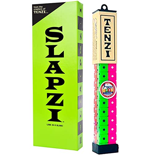 TENZI Dice Party Game and Slapzi Picture Game – A Fun, Fast Frenzy for All Ages – (Colors May Vary)