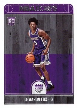 2017-18 Panini NBA Hoops Basketball #255 De’Aaron Fox Rookie Card – Sacramento Kings