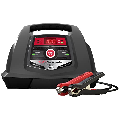 Schumacher SC1281 Battery Charger, Engine Starter, Boost Maintainer and Auto Desulfator with Advanced Diagnostic Testing- 100 Amp/30 Amp, 6V/12V