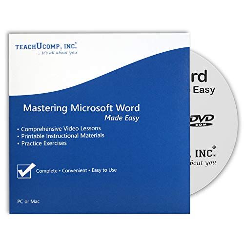 TEACHUCOMP Video Training Tutorial for Microsoft Word 2016 through 2013 DVD-ROM Course and PDF Manual