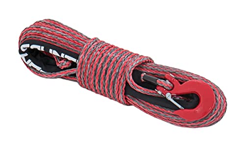 Rough Country 3/8″ Red Synthetic Winch Rope with Clevis Hook | 85 FT – RS116