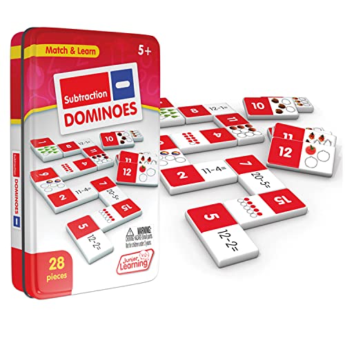 Junior Learning Dominoes Subtraction White 7.8 H x 4.7 L x 1.5 W