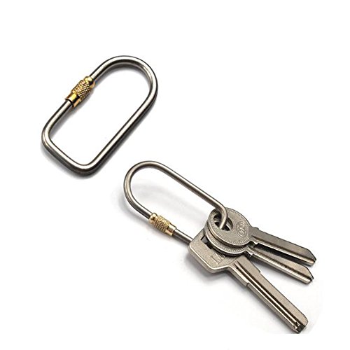 Eforlike 2 Pcs Titanium Alloy Creative U-shaped Key Chains Rings Buckles