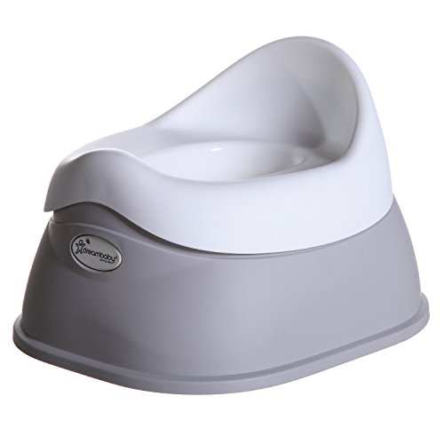 Dreambaby EZY-Potty Toilet Trainer Seat – with Splash Guard & Removable Bowl – Grey – Model L695