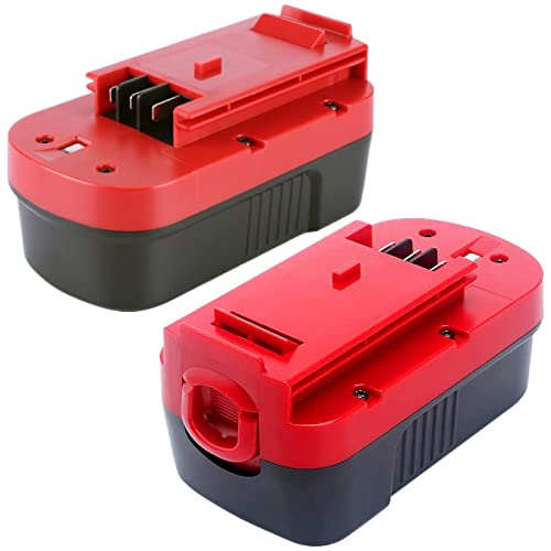 2 Packs 3.6AH HPB18 Replacement Battery Compatible with Black and Decker 18V Battery Ni-Mh HPB18 244760-00 A1718 FS18FL FSB18 Firestorm（Red）