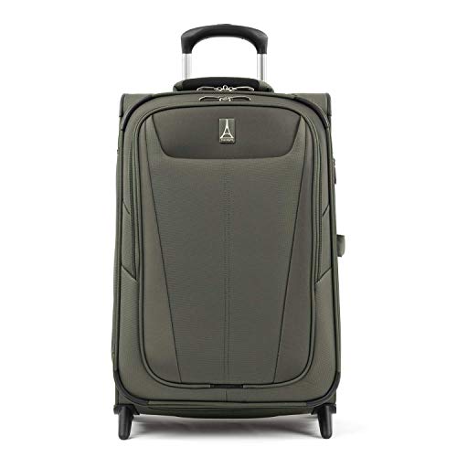 Travelpro Maxlite 5 Softside Expandable Upright 2 Wheel Luggage, Lightweight Suitcase, Men and Women, Slate Green, Carry-On 22-Inch