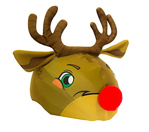 Rudolph Reindeer Santa Christmas Helmet Cover for Snowboard Cycling