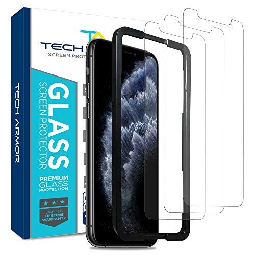 Tech Armor Ballistic Glass Screen Protector Designed for Apple iPhone 11 Pro, iPhone Xs and iPhone X 5.8 Inch 3 Pack Tempered Glass 2019
