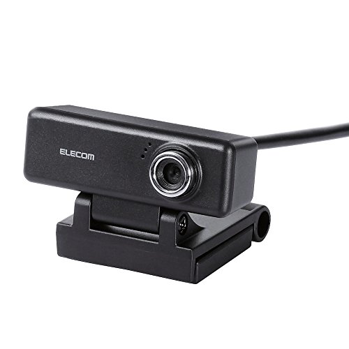 ELECOM Web Camera with Built-in Microphone 2 Million Pixels high Definition Glass Lens Type [Black] UCAM-C520FBBK (Japan Import)