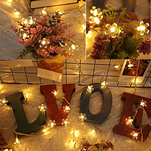 FULLBELL 4th of July Decorations Flower String Lights LED Lights for Bedroom Home Decor 33 Feets 100 LED Memory Indoor Outdoor String Lights Fairy Lights Party Lights Independence Day (Warm White) | The Storepaperoomates Retail Market - Fast Affordable Shopping