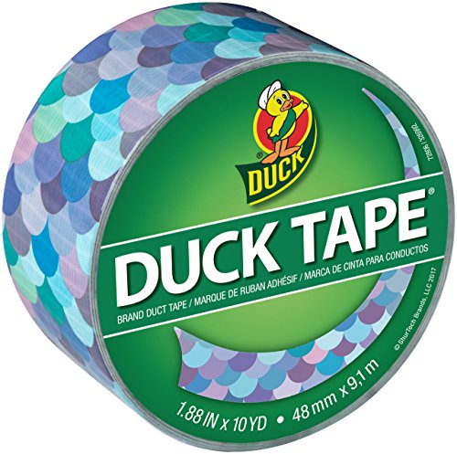 Duck Brand 241791 Printed Duct Tape Single Roll, Mermaid