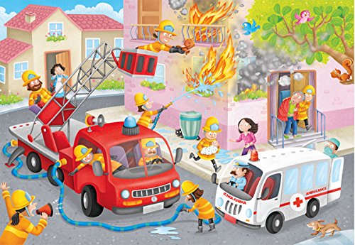 Ravensburger Firefighter Rescue! 60 Piece Jigsaw Puzzle for Kids – 09641 – Every Piece is Unique, Pieces Fit Together Perfectly