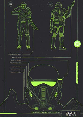 2016 Topps SW Rogue One Series 1 Blueprints of Ships/Vehicles Trading Card #BP3 Death Troop