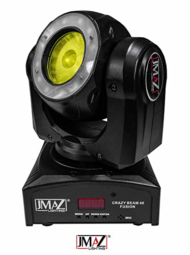 JMAZ Crazy Beam 40 Fusion LED Moving Head Beam Light 40-Watt Quad RGBW with LED Ring DMX512 For Stage Light Disco DJ Wedding Party Show Live Concert Lighting