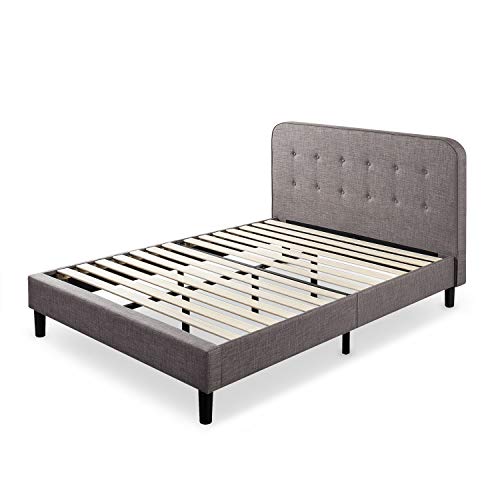 ZINUS Melodey Upholstered Platform Bed Frame / Mattress Foundation / Wood Slat Support / No Box Spring Needed / Easy Assembly, Full