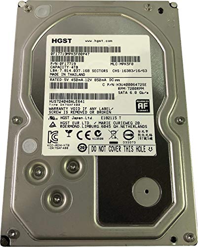 HGST Ultrastar 7K4000 HUS724040ALE641 4TB 64MB Cache 7200RPM SATA III 6.0Gb/s 3.5in Enterprise Internal Hard Drive(Renewed)