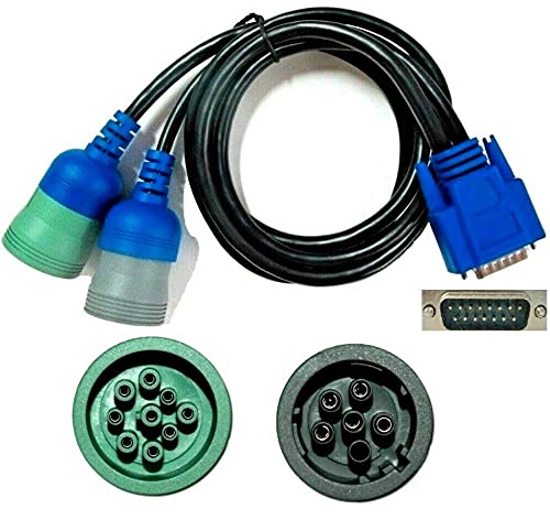 Atari 6 and 9 Pin Y Deutsch Adapter Cable Fits 1st Generation USB Link1 part # 125032 with 15-pin Male Connector for NEXIQ 1 PN 402048 Aftermarket Replacement Fits Older USB Link1 Models