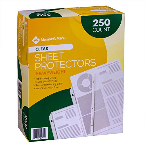 Member’s Mark Heavyweight Sheet Protectors, Clear (250 ct.)
