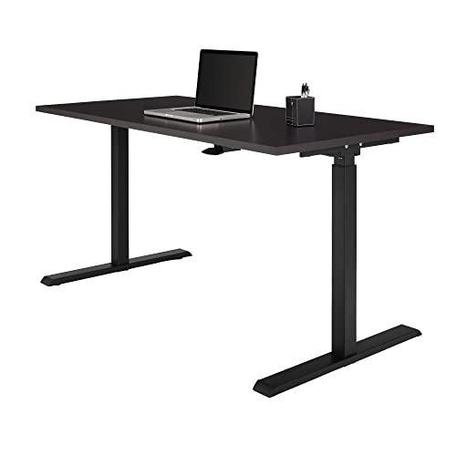 Realspace® Magellan Pneumatic Height-Adjustable Standing Desk, 60″W, Espresso