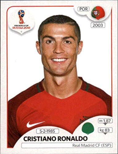 2018 Panini World Cup Stickers Russia #130 Cristiano Ronaldo Portugal Soccer Sticker