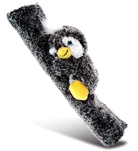 DolliBu Black Penguin Plush Car Seatbelt Cover – Soft Fluffy Cushion Support for Safety Seat Belt Strap Cover, Decorative Wild Life Stuffed Animal Padded Toy Cute Vehicle Accessory for Kids & Adults