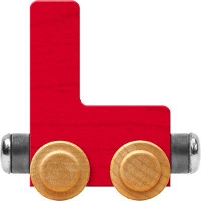 Maple Landmark NameTrain Bright Letter Car L – Made in USA (Red)