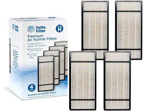 Fette Filter – Premium True Hepa H13 Filter H Compatible with Honeywell HEPA Tower Model HPA-050 HPA-060 HPA-061 HPA-150 HPA-160 HHT-055 HHT-155 (QTY4) Part # HRF-H1 HRF-H2 Filter H