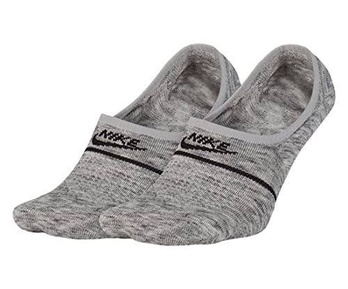Nike Sneaker Sox Essential No-Show Socks (2 Pairs) (Grey, Women’s 11.5-13 / Men’s 10-11.5)