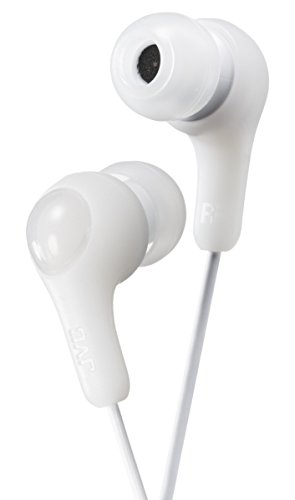 JVC Gumy in Ear Earbud Headphones, Powerful Sound, Comfortable and Secure Fit, Silicone Ear Pieces S/M/L – HAFX7W White