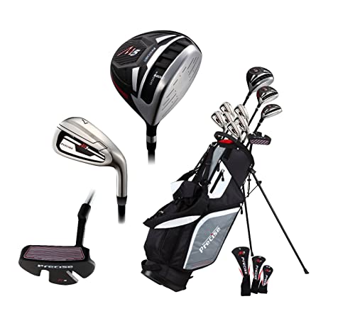 14 Piece Men’s All Graphite Senior Complete Golf Clubs Package Set Titanium Driver, Fairway, Hybrid, S.S. 5-PW Irons, Putter, Stand Bag – A Flex SHAFTS