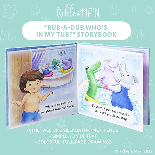 Tickle & Main Rub-a-Dub Gift Set, 5-Piece Bath Set Includes Elephant Hooded Towel, 3 Jungle Safari Squirt Toys, and Book for Boys and Girls! | The Storepaperoomates Retail Market - Fast Affordable Shopping