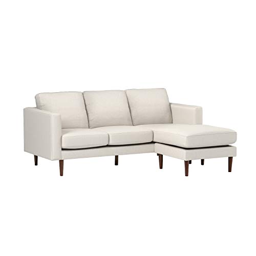 Amazon Brand – Rivet Revolve Modern Upholstered Sofa with Reversible Sectional Chaise, 80″W, Linen