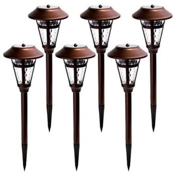 GIGALUMI 6 Pack Super Bright Solar Lights Outdoor Waterproof, High Lumen Solar Garden Lights, Metal Solar Pathway Lights Outdoor, Solar Sidewalk Lights for Yard, Patio, Landscape, Walkway | The Storepaperoomates Retail Market - Fast Affordable Shopping