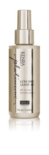 Kenra Platinum Luxe One Leave-In | All-In One Miracle Spray | Enriched with Precious Gold | Opulent Slip & Shine | Thermal/Heat Protection | Medium To Coarse Hair | 5 fl. Oz