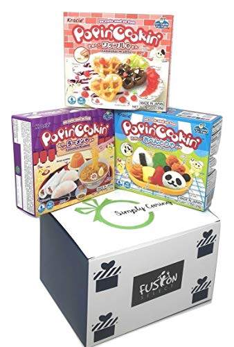 Popin’ Cookin’ DIY Candy Kit (3 Pack Variety) – Tanoshii Bento, Ramen and Waffle in Fusion Select Gift Box