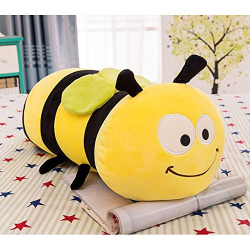 Dongcrystal 17.7 Inches Fuzzy Bumblebee,Soft Plush Bee Toy Stuffed Animals Pillow