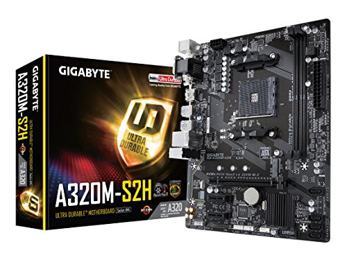 GIGABYTE GA-A320M-S2H (AMD Ryzen AM4/MicroATX/2xDDR4/HDMI/Realtek ALC887/3xPCIe/USB3.1 Gen 1/LAN/Motherboard)