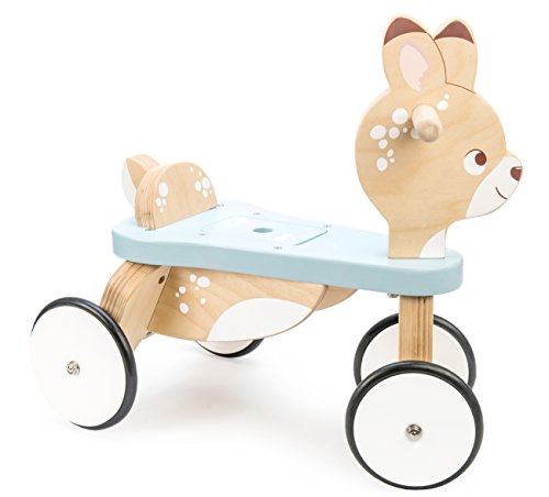 Le Toy Van – Petilou Wooden Ride On Deer Push Along Toy for Toddlers | Suitable for Boy Or Girl 1 Year Old +, Small